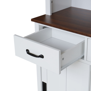 Credenza <span class=keywords><strong>Alta</strong></span> da Cucina in Legno, Mobile Dispensa per Sala da Pranzo - Product Image 4