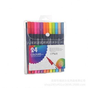 Ensemble de marqueurs acryliques 12 24 36 48 couleurs, logo personnalisé, dessin pour enfants, pointe feutre, fournitures artistiques, certifié EN71, fabriqué en Chine - Product Image 4
