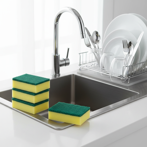 ספוגי ניקוי למטבח איכותיים, אקולוגיים, מיקרופייבר, לא שורטים, לניקוי כלים, רפידות קרצוף, מחומר ספוגי, Happy Seven - Product Image 6
