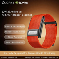 Bracelet intelligent JCVital V8 SDK APL OEM ODM, moniteur de santé portable, suivi de la fréquence cardiaque, de la tension artérielle, de la variabilité de la fréquence cardiaque et du stress, fabrication directe, CE FCC Rohs