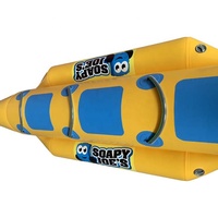 Bateau banane gonflable de haute qualité à tube unique, 3 places, jouet aquatique flottant avec logo personnalisé