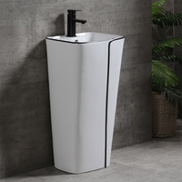 Ensemble de toilettes et lavabos en céramique monobloc tendance pour salle de bain