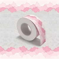 Autocollants adhésifs créatifs transfrontaliers roses style dessin animé motif nuage pour tableau d'affichage et décorations de tableau noir de classe