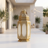 Décorations du Ramadan 2027, grande lanterne marocaine à bougie, design de mosquée, style moderne et luxueux, en métal et verre, fabriquée à la main, pour la maison et les événements