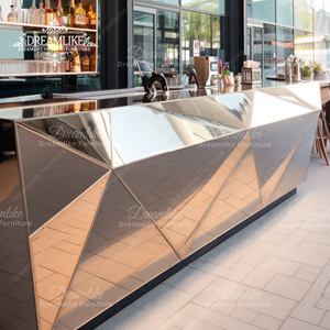 Design moderno bancone <span class=keywords><strong>Bar</strong></span> in acciaio inox per matrimoni Night club hotel case-per banchetti e cene - Product Image 2