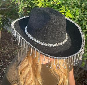 Sombrero de vaquera personalizado para mujer con borlas Moda Vaquera 3 PCS Conjuntos Sombrero Gafas de sol - Product Image 5