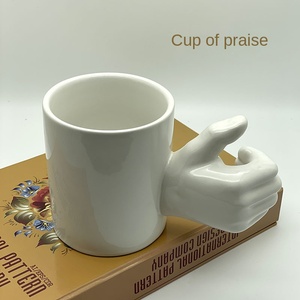 Diseño moderno creativo <span class=keywords><strong>Pulgar</strong></span> Alabanza Taza de cerámica personalizada Taza de café/leche de alta temperatura para reconocimiento - Product Image 2