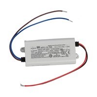 Fuente de alimentación conmutada MEAN WELL, compacta, 12V, 700mA, 12,6 W, IP42, ideal para iluminación LED