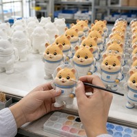 Figurine d'astronaute hamster spatial en vinyle personnalisée, statue chibi de collection, jouet mignon OEM ODM avec casque pour cadeau, vente en gros, boîte mystère