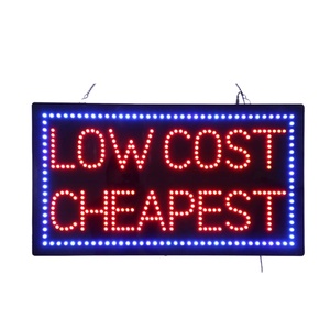 Trong nhà treo 17*31 inch nổi bật dẫn "chi phí thấp giá rẻ nhất" biển quảng cáo dẫn dấu hiệu mở, dẫn dấu hiệu mở - Product Image 1