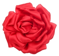 Grande broche 11cm en tissu de mousseline de soie faite à la main Broches à fleurs roses-Accessoires de bricolage pour chaussures et robes Broches à la mode principalement fabriquées