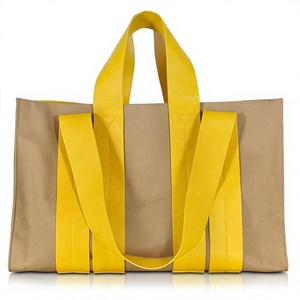 Sacs fourre-tout en tissu PU SUPREX ENTERPRISES, broderie peinte à la main, doublure en lin, pour le shopping, la plage, les voyages, entièrement personnalisables - Product Image 1