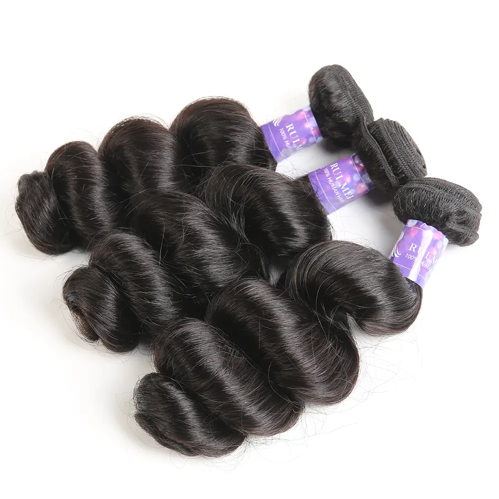 ruimei natural color loose wave free sample bundles peruvian hair 1kg remy brazilian human bundles