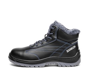 JIANKUN <span class=keywords><strong>hommes</strong></span> épaissi chaud acier orteil <span class=keywords><strong>chaussures</strong></span> de sécurité imperméable respirant confortable maille antidérapant semelle en caoutchouc bottes pour l'hiver - Product Image 3