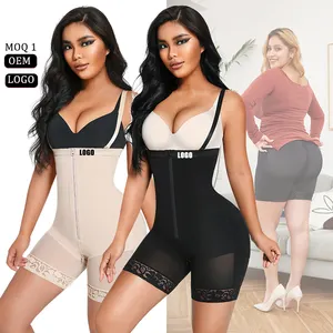 핫 세일 사용자 정의 개인 상표 조절 후크 및 지퍼 여성 높은 허리 배꼽 컨트롤 Shapewear 슬리밍 바디 셰이퍼