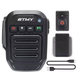 ไมโครโฟนมือถือไร้สายสีดำ, เครื่องรับส่งวิทยุพร้อมขั้วต่อ RJ พลาสติกลดเสียงรบกวนได้ UV32 - Product Image 1