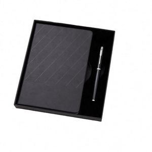 Wholesale Promotional Business Luxury Stationery Notebook Gift Set Customised Logo Softcover Leather A5 <b>Journal</b> Pen Notepad Set - Product Image 2
