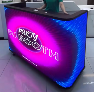จอแสดงผล LED สำหรับบูธดีเจ P2.5 สำหรับใช้งานภายในอาคาร ความละเอียดพิกเซล 2.5 มม. สีฟ้าอ่อน พร้อมขาตั้งพื้น 178 °   มุมมองการมองเห็น ความถี่รีเฟรช 60Hz - Product Image 3