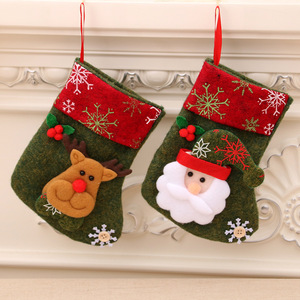 Chaussettes de Noël, sacs cadeaux de Noël, décorations de Noël, chaussettes imprimées, sacs à bonbons, chaussettes décoratives de Noël - Product Image 4