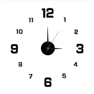 50CM New Model Customized Home Decor Horloge 3d DIY Quartz Clocks 2023 Modern Design Large Wall Clock Sticker