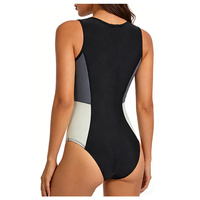 Wetsuit renang freediving tanpa lengan DIVESTAR dengan logo custom, terbuat dari neoprene 2mm, bernapas, super elastis, dan dilengkapi resleting depan untuk wanita.