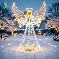Riesige Weihnachtsengel-Lichtskulptur-Dekoration, wasserdichte LED-Festlaterne für die Außendekoration zu Feiertagen