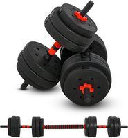 Ensembles d'haltères réglables en ciment plastique pour l'entraînement musculaire 10/15/20/30/40 kg