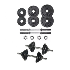 Ensemble d'haltères en fonte peinte en noir de <span class=keywords><strong>20</strong></span> kg avec logo personnalisé, poids en livres, haltères de musculation, ensemble d'haltères de <span class=keywords><strong>20</strong></span> kg - Product Image 5