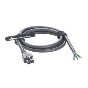 Câble d'<span class=keywords><strong>alimentation</strong></span> Molex Mini-Fit Jr. 8 circuits, pas de 4,2 mm, 2 m, surmoulé, OTS, extrémité ouverte, 18AWG, 6A, 300V - Product Image 2