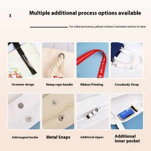 Wholesale Custom <b>Hand</b> Painted DIY Ethnic Style Red Cotton Canvas Shopping <b>Bag</b> Portable Cartoon <b>White</b> Blank Gift Use Stock - Product Image 4