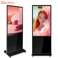 Usine 4K UHD 55 65 pouces Kiosque à écran tactile LCD Affichage numérique à plat avec Totem Wifi