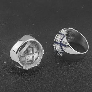 Bague en Zircon Tendance Couleur Personnalisée Résine Transparente Boucle Fermée Acier Inoxydable Inaltérable Bague de Mode pour Anniversaires et Occasions Spéciales - Product Image 2