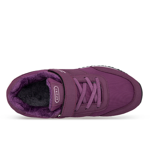 Zapatillas de <span class=keywords><strong>running</strong></span> y <span class=keywords><strong>jogging</strong></span> para hombre y mujer, de caña baja, con cierre de velcro, minimalistas, con forro polar grueso, para nieve. - Product Image 5