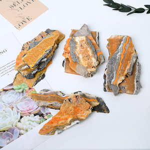Tranches de cristal naturel brut de haute qualité pour la guérison, en forme de gâteau, pour la décoration, vente en gros - Product Image 3