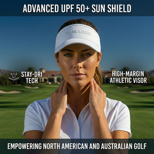 Casquette de soleil respirante en coton pur avec logo personnalisé SHINY Premium pour le tennis, le golf et les sports, avec emballage de marque tout-en-un - Product Image 2