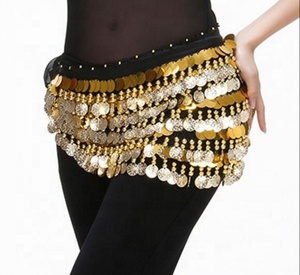 Bestdance Belly Dance 5 Layers Coins Hip Scarf Belt Dance Costume Skirt Festival <strong>Performance</strong> <strong>Wear</strong> - Product Image 2