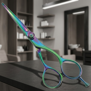 Tijeras de Adelgazamiento Profesionales de Acero Inoxidable 4Cr13 de 4.5 Pulgadas, Rectas, No Plegables, con Mango Largo para Diestros, Corte Preciso para Cabello - Product Image 3