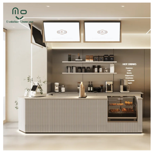 Chiosco <span class=keywords><strong>Mobile</strong></span> in Legno <span class=keywords><strong>per</strong></span> <span class=keywords><strong>Caffè</strong></span>, Set Tavolo e Sedie Portatile <span class=keywords><strong>per</strong></span> Caffetteria, Bancone Cassa <span class=keywords><strong>per</strong></span> Negozio di <span class=keywords><strong>Caffè</strong></span> - Product Image 4