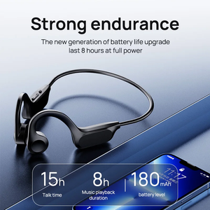 Auriculares inalámbricos de conducción ósea para deporte, compatibles con micrófono manos libres para correr, auriculares X7 - Product Image 5