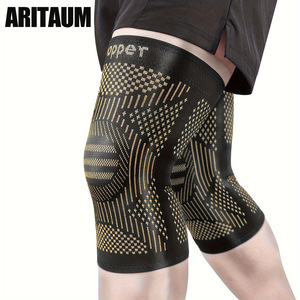 แผ่นรองเข่าสำหรับเล่นกีฬา ความยืดหยุ่นสูง กันลื่น บาสเก็ตบอล ปั่นจักรยาน ผู้ชาย สีดำ สีเหลือง JBYK 1361 - Product Image 5