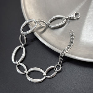 VAF 17 + 5cm NUEVO Grande Oval Pequeño Oval Brazalete Ensamblado a Mano Acero Inoxidable Grobes Und Kleines Ovales Handmontiertes Brazalete - Product Image 2