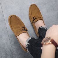 Mode nouveau Style haute qualité concepteur 2025 cuir artificiel chaussures décontractées plat sans lacet hommes en cuir mocassins