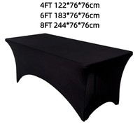 Elastische 4/6/8FT Hochdehnbare 100% Polyester Wiederverwendbare Oster-Themen Waschbare Universelle Bettdecke Rechteckige Tischdecke Hotel