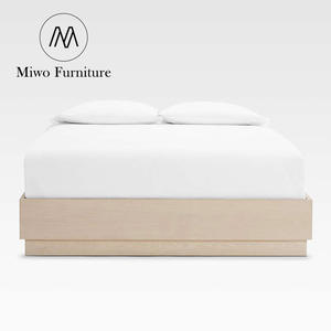 Appartement moderne avec chambre à coucher cadre de couleur noyer lit double hôtel king size panneau <span class=keywords><strong>latte</strong></span> chêne socle de la reine lit sans tête - Product Image 4