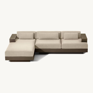Sang Trọng Kim Loại Nhôm Khung Cắt Sofa Patio Ngoài Trời Đồ Nội Thất Sân Vườn Mời Thư Giãn Sofa Set - Product Image 6