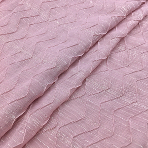 Manufacturer Super Soft <strong>Gauze</strong> 100% Polyester Fiber <strong>Shiny</strong> Crepe Fabrics Transparent Tulle Crinkle Pleated Fabric with Gold Foil - Product Image 1