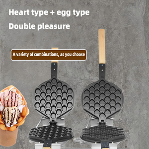 220V Commercial électrique bouffées d'oeufs Machine à gaufres à bulles simple/Double tête oeuf gaufrier - Product Image 3
