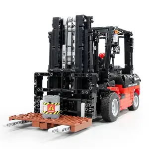 ढालना राजा 13106 बिल्डिंग ब्लॉक मोबाइल क्रेन फोर्कलिफ्ट Lepini कार मोटर चालित बच्चे खिलौने शैक्षिक इंजीनियरिंग वाहन ट्रक खिलौना Строительн блок