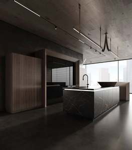 Nouvelles armoires de cuisine de style américain rétro de luxe, ensembles complets, imperméables et résistantes à l'humidité - Product Image 2