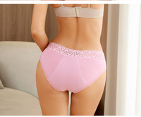 Culottes menstruelles respirantes à 4 couches anti-fuites, culottes menstruelles en dentelle, flux abondant, sous-vêtements de règles